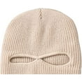 thumbnail image 2 of GRNSHTS 3-Hole Knit Full Face Cover Winter Warm Ski Mask Knitted Balaclava Hat Face Mask for Adult Outdoor Sports (A-beige), 2 of 6