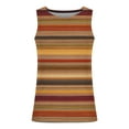 thumbnail image 4 of Lovskoo 2024 Men's Workout Tank Tops Summer Casual Trendy Striped Pullover Round Neck Tanks Workout Sports Sleeveless Tops Brown 2XL, 4 of 4