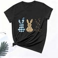 thumbnail image 6 of Otvok Easter Womens Vintage Floral Bunny Graphic T-Shirt Short Sleeve Crew Neck Summer Trendy Casual Soft Tee Blouse Outfits, 6 of 6