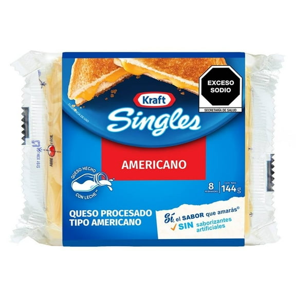 Queso tipo americano Kraft Singles 144 g