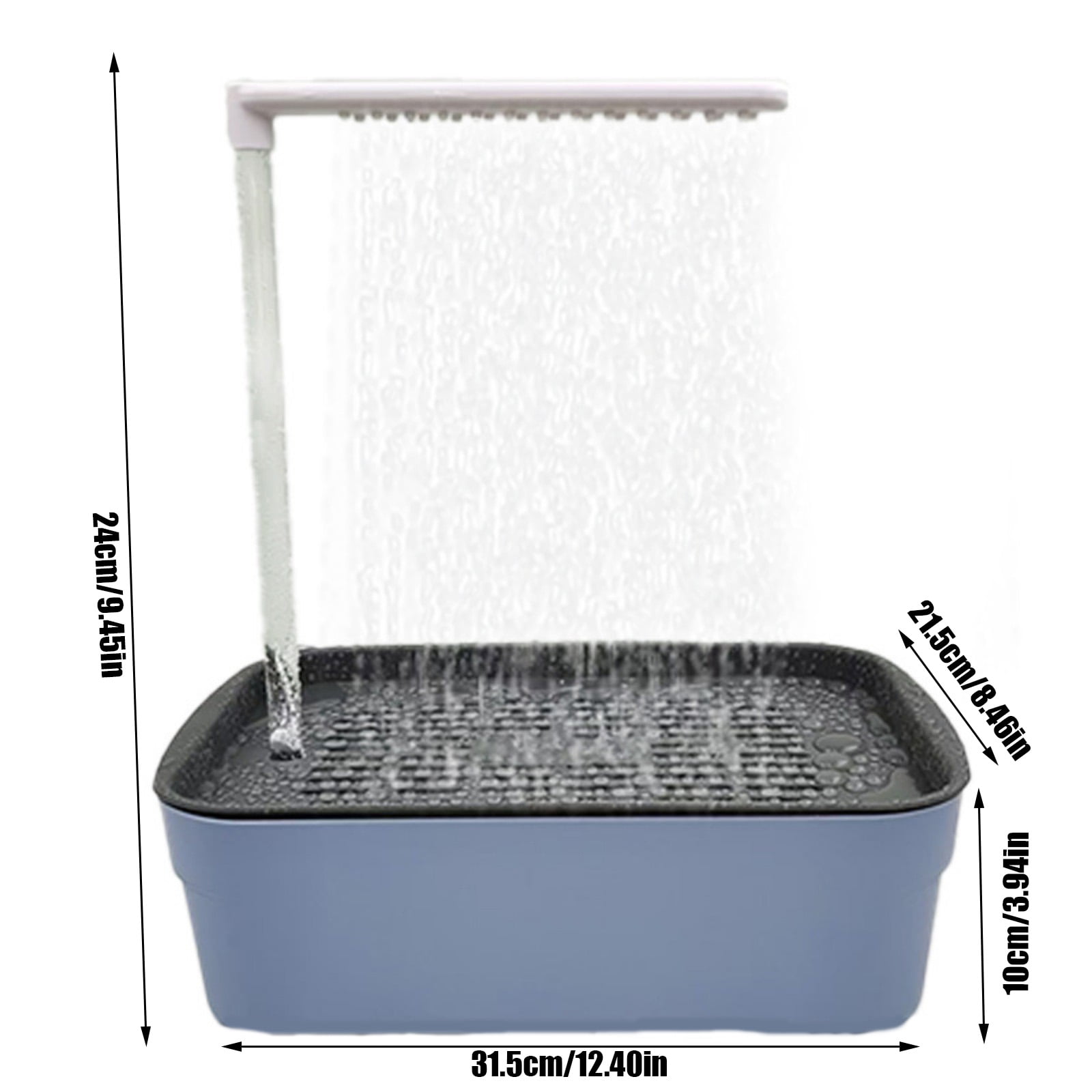 Automatic Circulating Water Bird Bathing Basin Electric Shower Room for Parrots Cockatiels and Small Birds for Healthy Hygiene, 12x9 Inch
