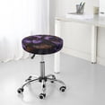 thumbnail image 7 of Balery Ornate Purple Floral Vase Round Bar Stool Seat Covers Velvet Fabric Adjustable Protects from Scratches and Stains for 14-17 Inch Chair-13 inch, 7 of 7