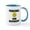 White/Blue Inside, variant on CafePress - Pickleball Dink Responsibly Mugs - 11 oz Ceramic Mug - Novelty Coffee Tea Cup