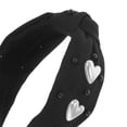 thumbnail image 5 of Diadema de tela para mujer con imitación de pera y decoración de corazón, diadema para mujer, diadema con joyas, 5 of 5