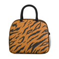 thumbnail image 2 of Insulated Lunch Bag for Women, Floral Print Oxford Fabric Lunch Box, Leakproof Thermal Cooler Tote for Work, School & Picnic, Leopard Animal Print, 2 of 5