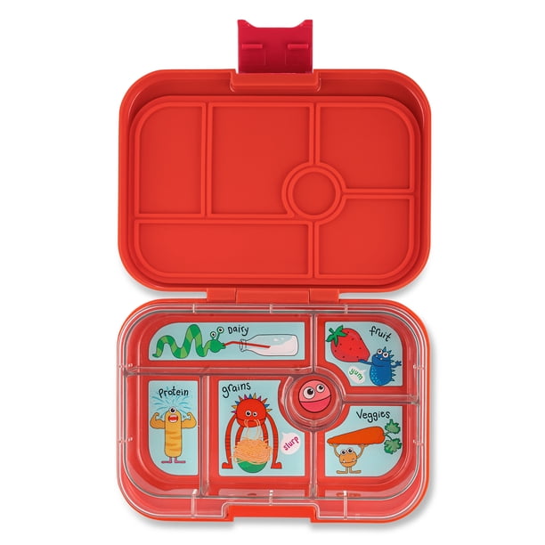 Yumbox Safari Orange Funny Monsters 6 Compartimientos Yumbox Yumbox Original Naranja Mounstros