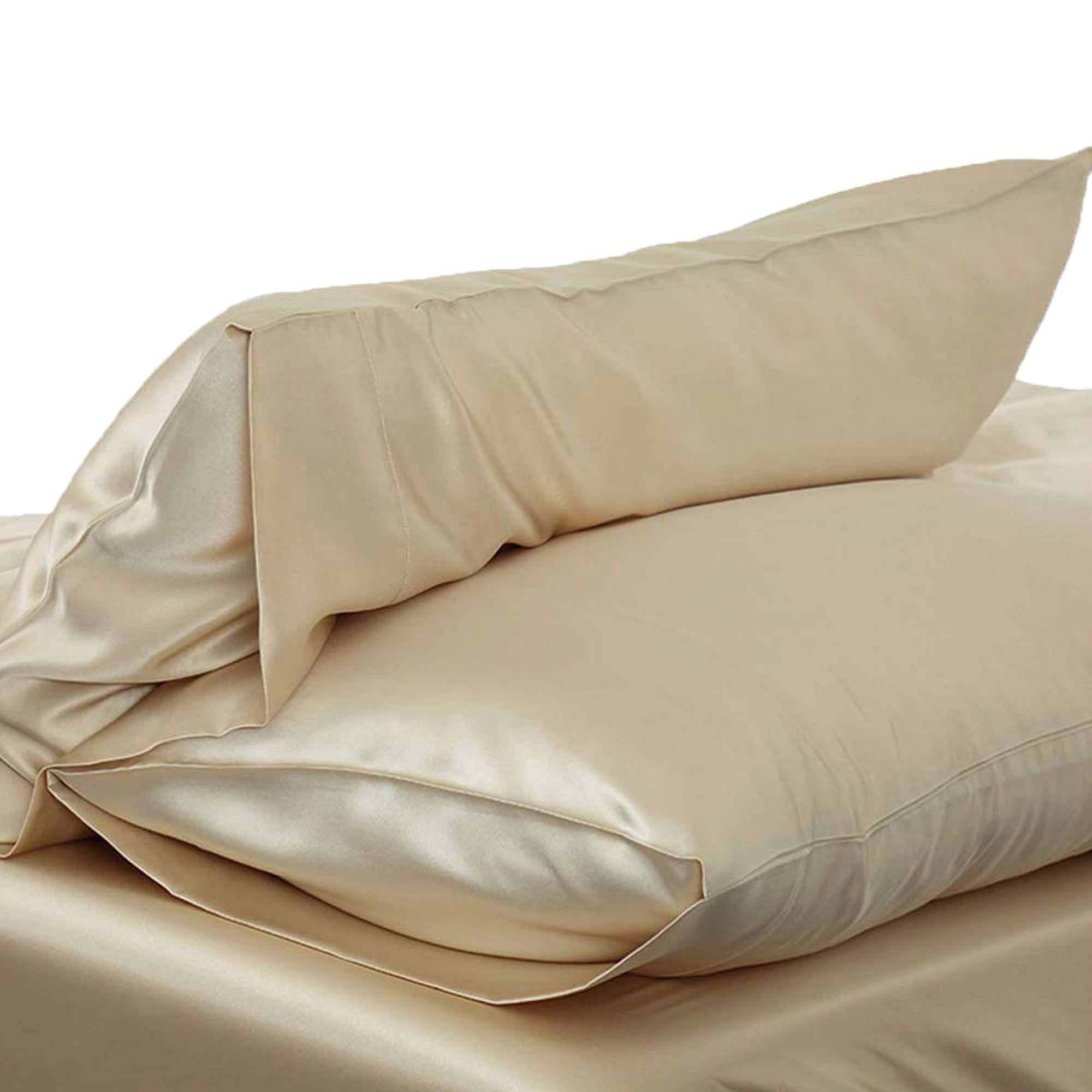 Queen 1 Pc Silk Satin Summer Pillow Case Soft Comfort Solid Protector Standard 