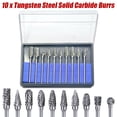 thumbnail image 1 of Juego de fresas rotativas de carburo de tungsteno de elección profesional para trabajadores del metal, acero al carbono de alto rendimiento para trabajar la madera y tallar metales, incluye caja, 1 of 5