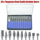 thumbnail image 1 of Juego de fresas rotativas de carburo de tungsteno de elección profesional para trabajadores del metal, acero al carbono de alto rendimiento para trabajar la madera y tallar metales, incluye caja, 1 of 5