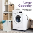 thumbnail image 5 of Superio Wicker Style Laundry Hamper and Laundry Basket (2 Pack, White), 5 of 5