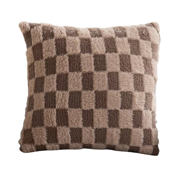 Yatlte Square Checkered Pillow Covers, Throw Pillow Covers Soft Decorative Plush Pillowcases for Party Home Office Car