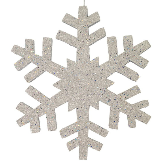 Vickerman 24" Silver Glitter Snowflake Christmas Ornament