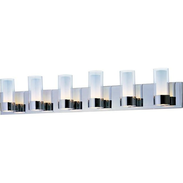 Maxim 23076CLFTPC-BUL Silo Six Lumières Vanité de Bain avec Ampoule LED & 44; Chrome Poli