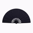 thumbnail image 1 of Abanico plegable Abanico de mano grande negro Abanico plegable chino de Kung Fu Tai Chi de mano Plástico ABS Abanico plegable de nailon para hombre, 1 of 5