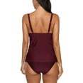 thumbnail image 7 of Attraco Two Pieces Tankini Set For Women Vintage Swimsuit Retro Cross Swimwear Bathing Suit, 7 of 7