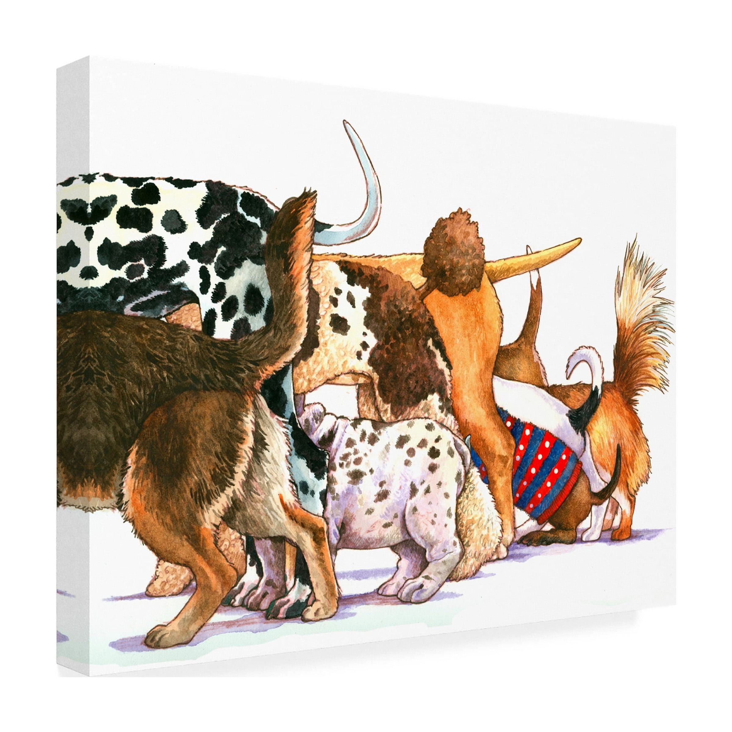 Wendy Edelson 'Dog Tails' Canvas Art