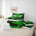 thumbnail image 5 of Boho Moth Bedding Set Sugar Skull 7 Pcs Comforter Set Twin Size Halloween Gothic Skeleton Bed In A Bag Sheet Set Galaxy Starry Sky Bedding Set Teens Adult, Green White Black, 5 of 5