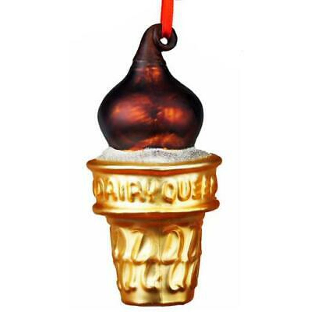 Dairy Queen Chocolate Dip Cone Christmas Ornament