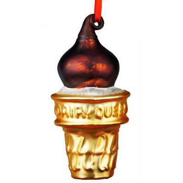 Dairy Queen Chocolate Dip Cone Christmas Ornament