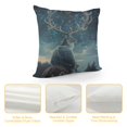 thumbnail image 4 of Orinice Deer Graphic Decorative Throw Pillow Cover for Home Couch Living Room Bed Sofa - Zipper Closure, Short Plush Material, Invisible Zipper Design - 1PC 20x20in, 4 of 5