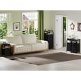 thumbnail image 5 of Tall Night Stand with Charging Station, 4 Drawer Dresser with Storage Shelf, 33 Inch Side Table, Fabric End Table for Closet, Entryway, Dorm, Bedside Furniture, 3 Ways to Use, Black Oak, 5 of 18