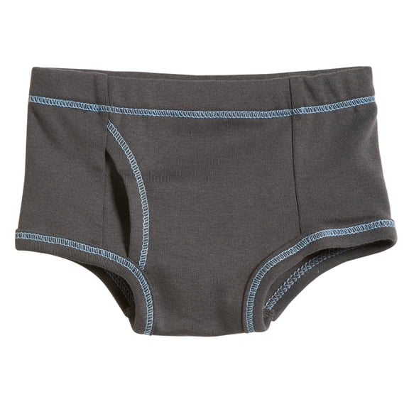 Made in USA Boys Soft-Cotton Briefs Underwear | Charcoal