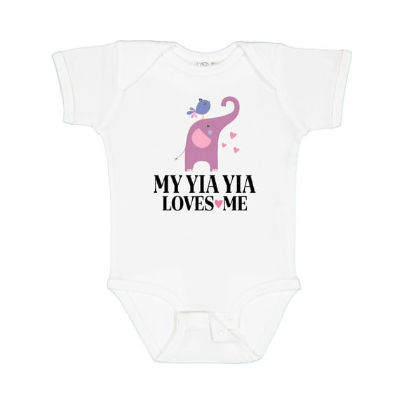 Inktastic My Yia Yia Loves Me Grandchild Boys or Girls Baby Bodysuit