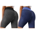 thumbnail image 1 of Gibobby Shorts Gym Mujer Fitness Yoga 2PC Pantalones cortos deportivos ajustados para mujer Pantalones cortos de yoga para levantamiento de glúteos(Azul, XXL), 1 of 5