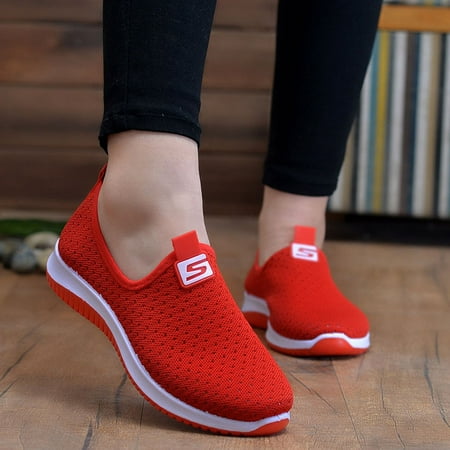 

Tangnade women shoes Men s Fashion Breathable Shoes Casual Shoes Outdoor Travel Running Shoes Red 39