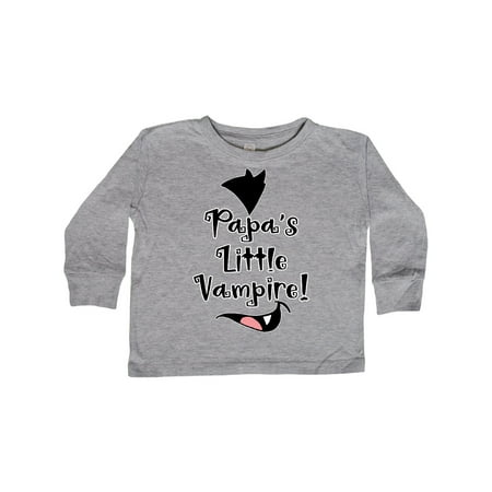 

Inktastic Halloween Papa s Little Vampire Gift Toddler Boy or Toddler Girl Long Sleeve T-Shirt