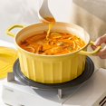 thumbnail image 4 of Ceramic Enamel Pot Household Soup Pot Stew Pot Induction Cooker Casserole Ceramic Casserole Non-stick Pot, 4 of 5