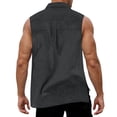 thumbnail image 5 of Kalauyu Men's Linen Sleeveless Shirts Button Down Beach Tank Top Basic Solid Shirt Vest with Pocket, 5 of 7