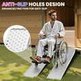 thumbnail image 3 of Aluminum Carport Ramp, 63-inch loading ramp, 880-pound weight capacity, lightweight and portable, slip-resistant and waterproof, suitable for ATVs, golf carts, and dirt bikes, 2-pack, 3 of 8
