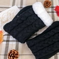 thumbnail image 5 of AMITOFO Sherpa Slipper Socks for Women with Grip Non Slip Fuzzy Fluffy Winter Cozy Cabin Warm Fleece Soft Home Socks, Black, 5 of 6