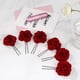 thumbnail image 2 of 6 piezas-pinza de pelo de flores para mujer, accesorios para el cabello de boda con flores rosas, pinza para el pelo de bailarina de Flamenco, accesorio de boda hecho a mano para fiesta, 2 of 5