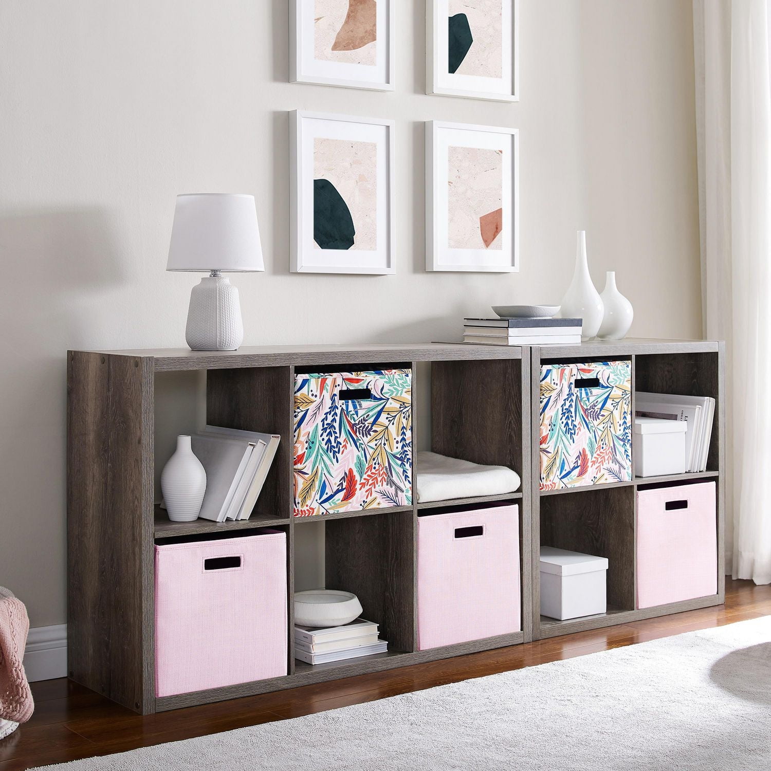 Gorham 4 Cubby Armoire de Rangement en Gris