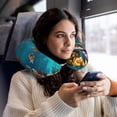 thumbnail image 6 of Daiia Dog Underwater Adventure Pattern Travel Pillow 100% Pure Memory Foam Travel Neck Pillow, Airplane Pillow U-Shaped Neck Pillow Ergonomic Travel Pillow, 6 of 8