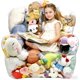 thumbnail image 1 of Funda de puf transparente para almacenamiento animales peluche niños, extra grande, resistente al agua, con cierre, silla PVC y X-Large, 1 of 7