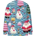 thumbnail image 5 of Christmas Plus Size Sweater for Women 2024 Cute Xmas Printed Cardigans Sweater Open Front Button Down Knit Jacket Coat, 5 of 5