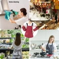 thumbnail image 2 of Aprons for Men Women with Large Pockets, Waterproof Rubber Vinyl Apron Chef Apron Black Adjustable Work Apron for Dishwashing Kitchen Cooking Drawing, 2 of 5