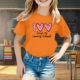 thumbnail image 2 of FAOWME T-Shirt Mode Enfant Col Rond Imprimé Cœur Manches Courtes Orange 4-5 Ans, 2 of 4