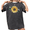 Black-2, variant on Women's funny Vintage Peace Love Sunflowers Leopard Heart Graphic Short Sleeve Breathable Washed T Shirt Black S-2XL Plus Size