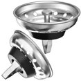 thumbnail image 1 of Paquete De 2 – Filtro Y Tapón Para Fregadero De Cocina, Cesta Combinada Con Clip De Resorte De Repuesto Para Cesta De Drenaje Estándar De 3-1/2 Pulgadas De Acero Inoxidable Y Parte Inferior De Tapón D, 1 of 5