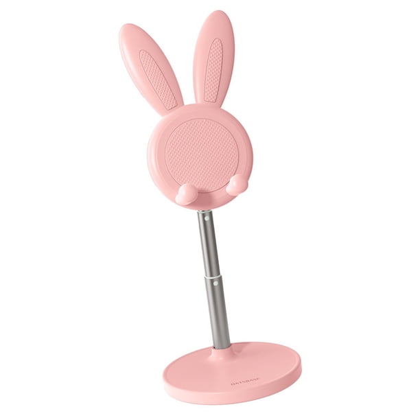 Moyic Soporte para tableta de escritorio 2021, soporte plegable para teléfono móvil, para iPhone, iPad, ajustable Teléfono y Comunicación Rosa