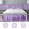 thumbnail image 5 of REGALWOVEN Polyester Bed Dust Ruffle Bed Skirt 3 Sided Coverage, Twin, Purple, 5 of 8