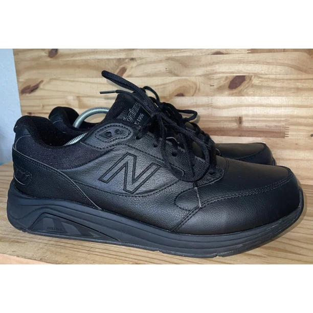 New Balance 928v3 Men's Size 12 2E Wide Triple Black Leather Shoes Sneakers