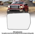 thumbnail image 4 of Heated Door Mirror Glass, Fast Defrosting Defogging Exterior Side View Mirror Glass Lens Replacement for 2004 to 2014, Snap On Installation, Heated Mirror Glass, 4 of 7