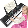 thumbnail image 1 of Teclado y piano TWFRIC de 61 teclas con micrófono para niños de 5 a 9 años, 1 of 6