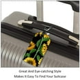 thumbnail image 3 of Square 2Pack PU Leather Sunflower Cruise Luggage Tag with Privacy Cover and Name ID Tag for Travel Handbags Backpacks Luggage Tags, 3 of 6