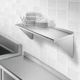 thumbnail image 6 of GRIDMANN 16 Gauge 18" x 48" NSF Stainless Steel Kitchen Wall Mount Shelf w/ Backsplash, 6 of 6